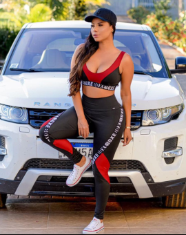 Conjunto Feminino Fitness Legging e Top Roupa de Academia