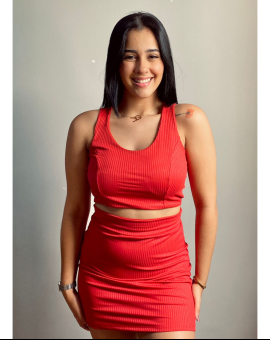 Conjunto Feminino Saia e Cropped Coladinho