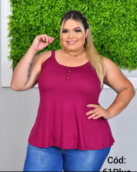Regata Plus Size Feminina Lisa Soltinha