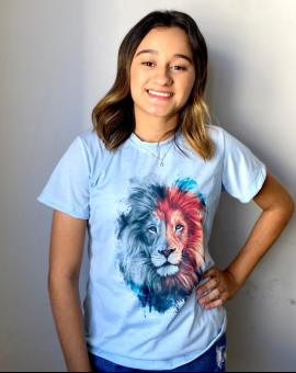 T-Shirt Feminina com Estampa Moda Evangélica