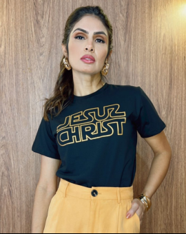 T-Shirt Feminina Premium com Estampa Evangélica