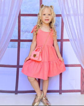 Vestido Curto Infantil com Babado de Alcinha