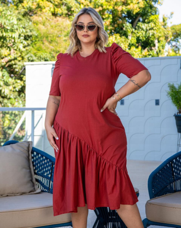 vestido-plus-size-midi-manga-princesa-vermelho-atacado-rua-44-goiania 