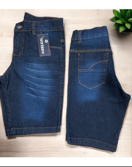 Bermuda Jeans Infantil Menino Lavagem Escura