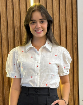 Blusa Manga Bufante no Laise Branca