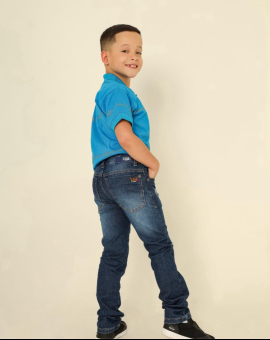 Calça Jeans Infantil de Menino Reta