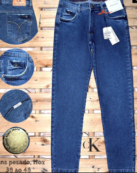 Calça Jeans Pesado Masculina com Bolso Bordada