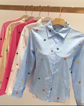 Camisa Social Feminina de Laise Manga Longa