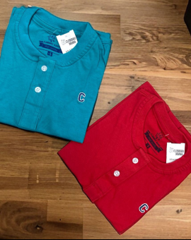 Camiseta Infantil Menino Gola Padre Lisa