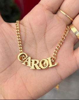 Colar com Corrente Veneziana Colar de Nome Personalizado