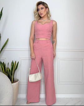 Conjunto de Alfaiataria Feminino Rosa