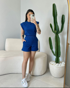 Conjunto Feminino Blusa Oversize e Short