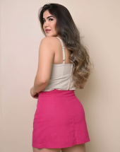 Conjunto Feminino no Linho Saia e Cropped Atacado na Rua 44 Goiânia