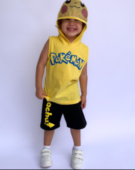 Conjunto Infantil de Menino Pokemon com Capuz
