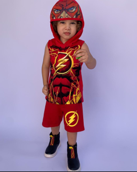 Conjunto Infantil Flash Short E Regata Estampado