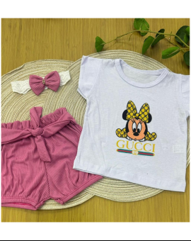 Conjunto Infantil Menina com Estampa da Minnie