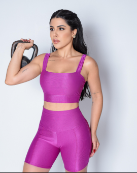 Conjunto para Treinar Short Meia Coxa e Top