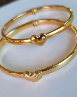 Kit 02 Braceletes Mãe e Filha Coração