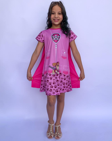 vestido-infantil-com-capa-patrulha-canina-sky-atacado-rua-44-goiania 
