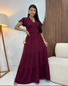 Vestido Longo de Festa 3 Marias Liso