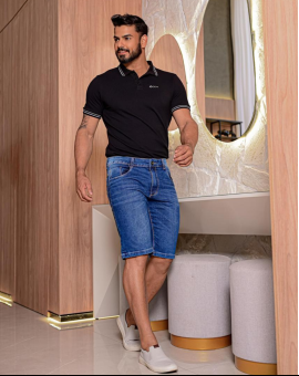 Bermuda Masculina Lavagem Escura