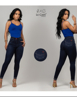 Calça Jeans Cintura Alta com Bolsos