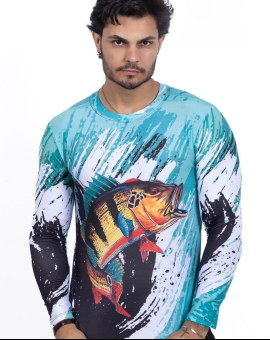 Camisa com Proteção UV para Pescaria