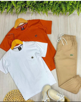 Conjunto de Menino Calça Jogger e Camiseta Básica