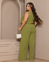 Conjunto Feminino Plus Size Calça Pantalona e Blusa Liso Atacado na Rua 44 Goiânia