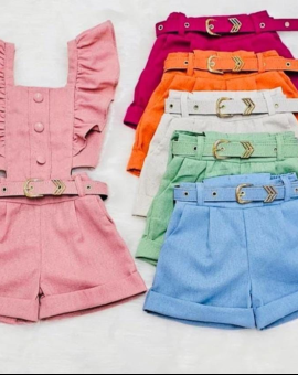 Conjunto para Menina Blusa e Short Social
