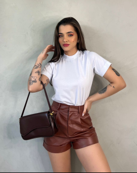 T-Shirt Feminina Branca Básica Fio 30.1