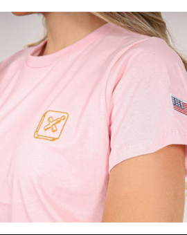 T-Shirt Feminina Txt Rosa Básica