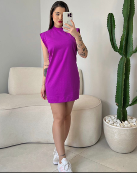 Vestido Curto Básico em Algodão Fio 30.1