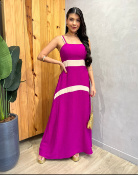 Vestido Longo de Alcinha Duas Cores