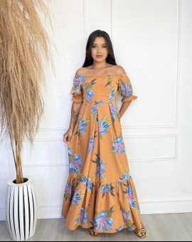 Vestido Longo Estampado Ciganinha Evangélico