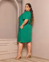 Vestido Plus Size Soltinho com Bolsos Moda Evangélica Atacado na Rua 44 Goiânia