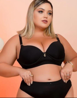 Conjunto Lingerie Plus Size Preto Clássico