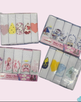 Kit de Fralda Bordada para Bebê