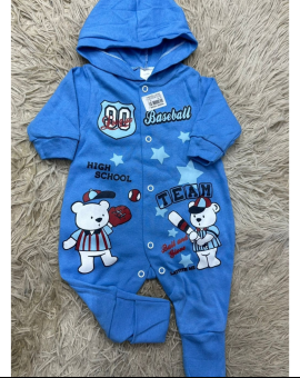 Macacão com Capuz Infantil de Ursinho