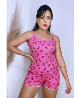 Pijama Feminino Rosa Estampado