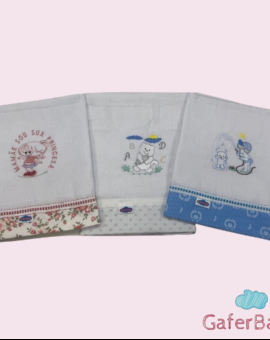 Toalha Fralda Infantil Bordada