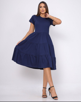 Vestido Curto com Babado Moda Evangélica