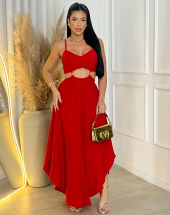 Vestido Longo de Alcinha Vermelho Atacado na Rua 44 Goiânia