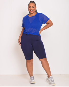 Bermuda Ciclista Plus Size Alta Compressão