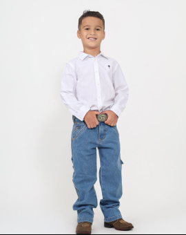 Calça Carpinteira Jeans Infantil para Menino