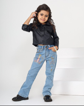 Calça Infantil para Menina Lavagem Clara