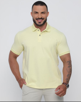Camisa Polo Básica de Algodão 100% Masculina