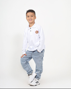 Camisa Polo Infantil Branca