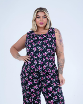 Pijama Plus Size Confortável Estampado