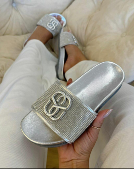 Rasteirinha Slim Prata Feminina